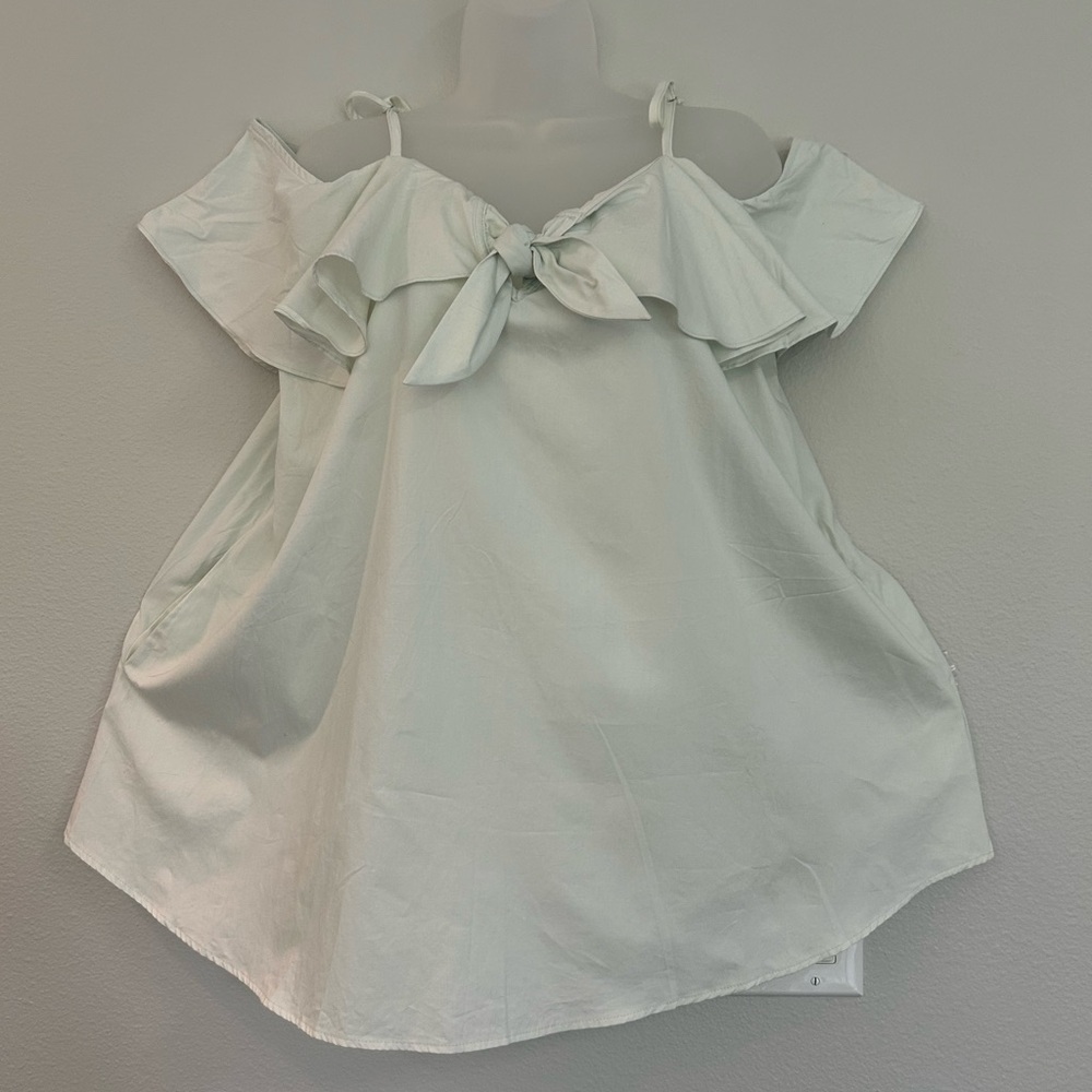 Easel cotton off-the-shoulder spaghetti strap swing top with pockets L - Picture 1 of 8